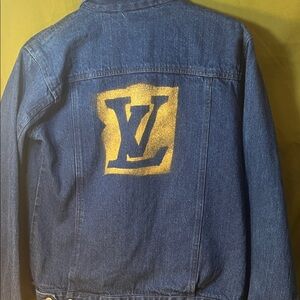 Upcycled  Custom Made Luxury Inspired Style Jean Jacket